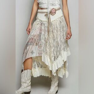 POL Lace Patchwork Skirt S-L